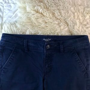American Eagle Chino Pants in Navy Blue